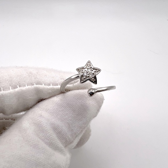 Sale $15 Firm! .925 Sterling Silver Cz Star Ring - Picture 10 of 16